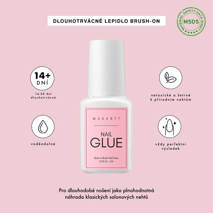 MUST HAVE pro aplikaci lepidlem - Brush-On, Dehydrátor, Odstraňovač, Pilník na zaschlé lepidlo