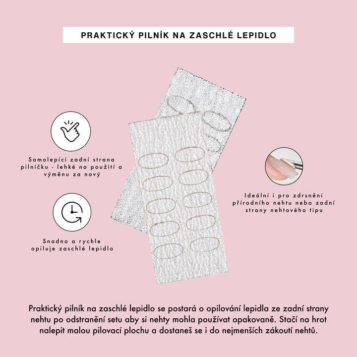MUST HAVE pro aplikaci lepidlem - Brush-On, Dehydrátor, Odstraňovač, Pilník na zaschlé lepidlo